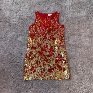 Crazy 8 (size 8) red and gold shift dress